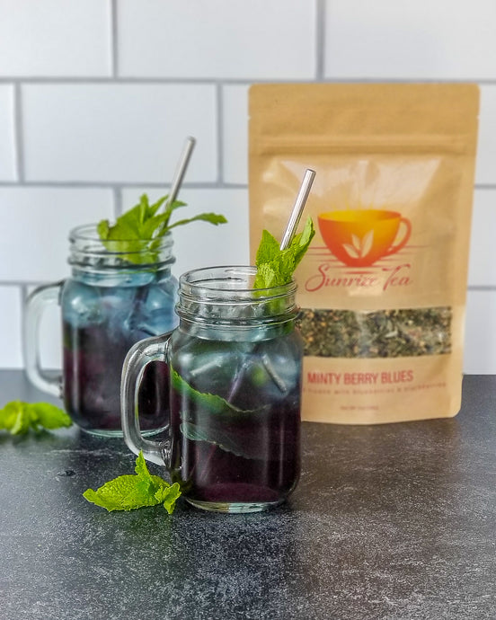 Mood-Boosting Iced Tea, featuring Minty Berry Blues